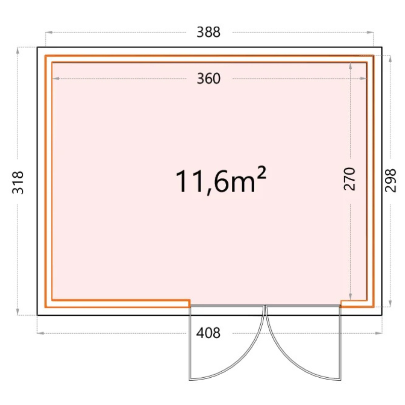 Telluria Eleganto 3930 Metal Garden Room 13x10 ft Telluria