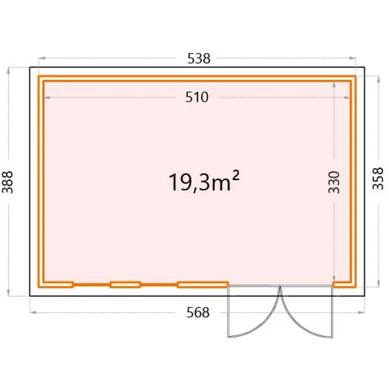 Telluria Eleganto 5436 Plus Metal Garden Room 17.5x13 ft Telluria