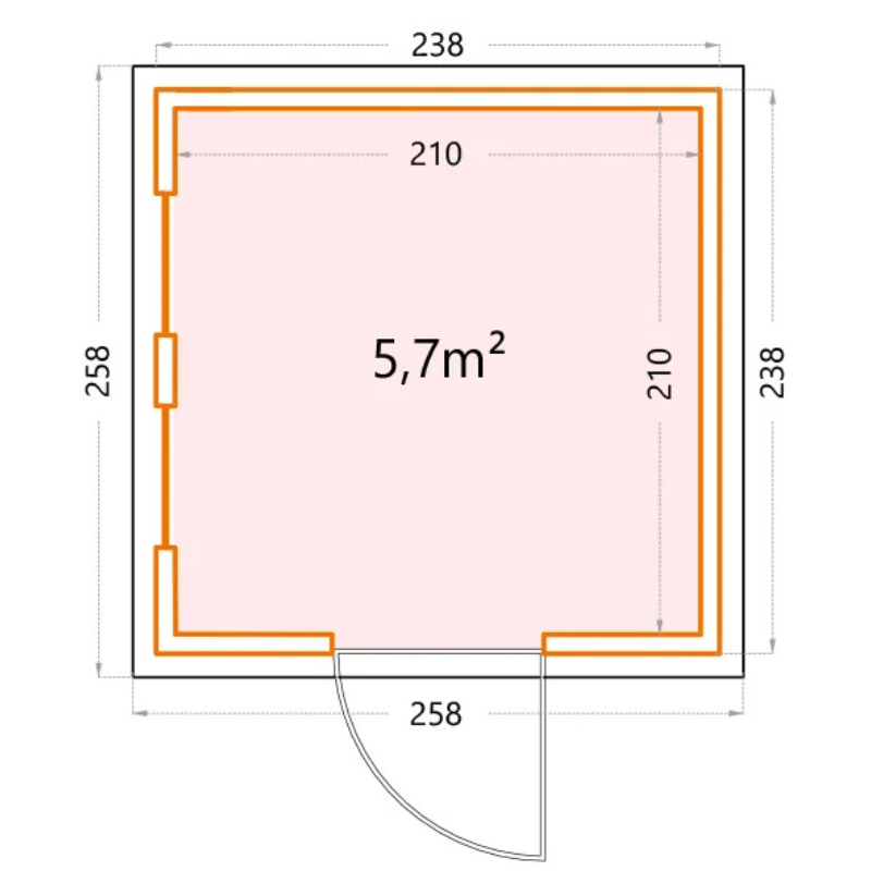 Telluria Luminato 2424 Metal Garden Room - 8x8 ft Telluria