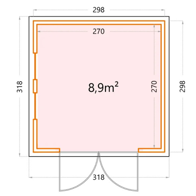 Telluria Luminato 3030 Metal Garden Room - 10x10 ft Telluria