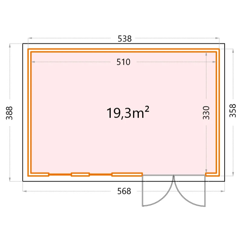 Telluria Luminato 5436 Plus Metal Garden Room - 18x12 ft Telluria