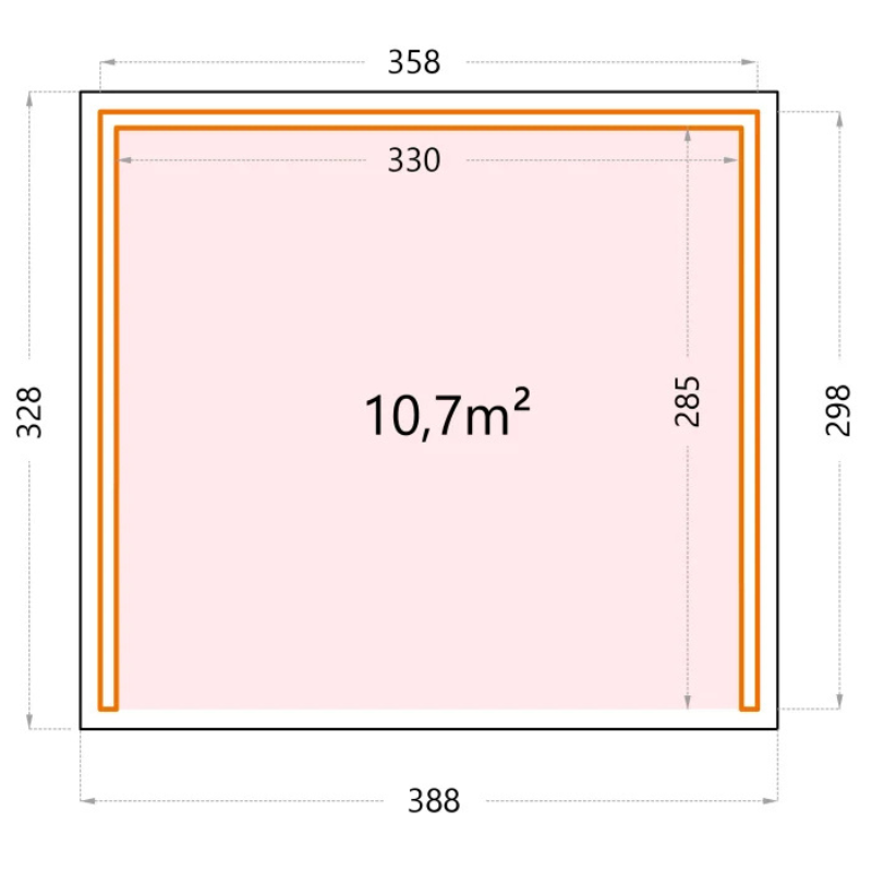 Telluria Singolo 3630 Metal Garden Lounge - 12 x 10 ft Telluria