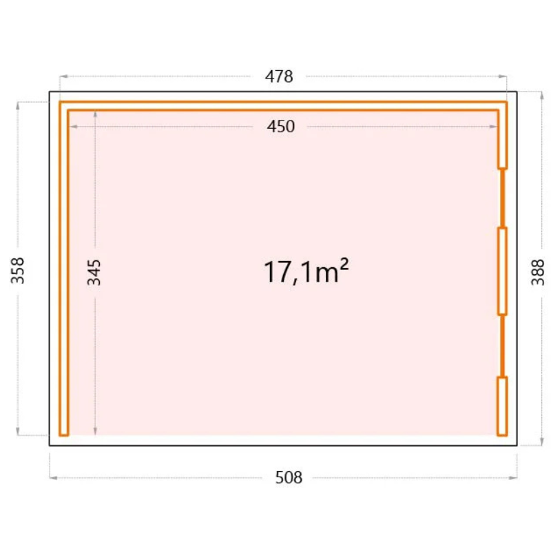 Telluria Singolo 4836 Metal Garden Lounge - 16 x 12 ft Telluria