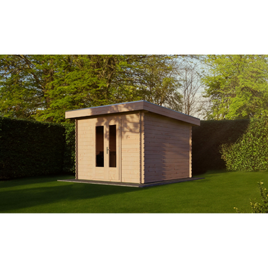 Woodpro Pent Roof Log Cabin - 3 x 3 Woodpro