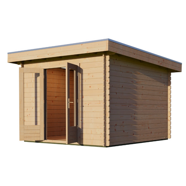 Woodpro Pent Roof Log Cabin - 3 x 3 Woodpro