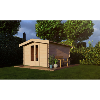 Woodpro Apex Roof Log Cabin - 3 x 4 Woodpro