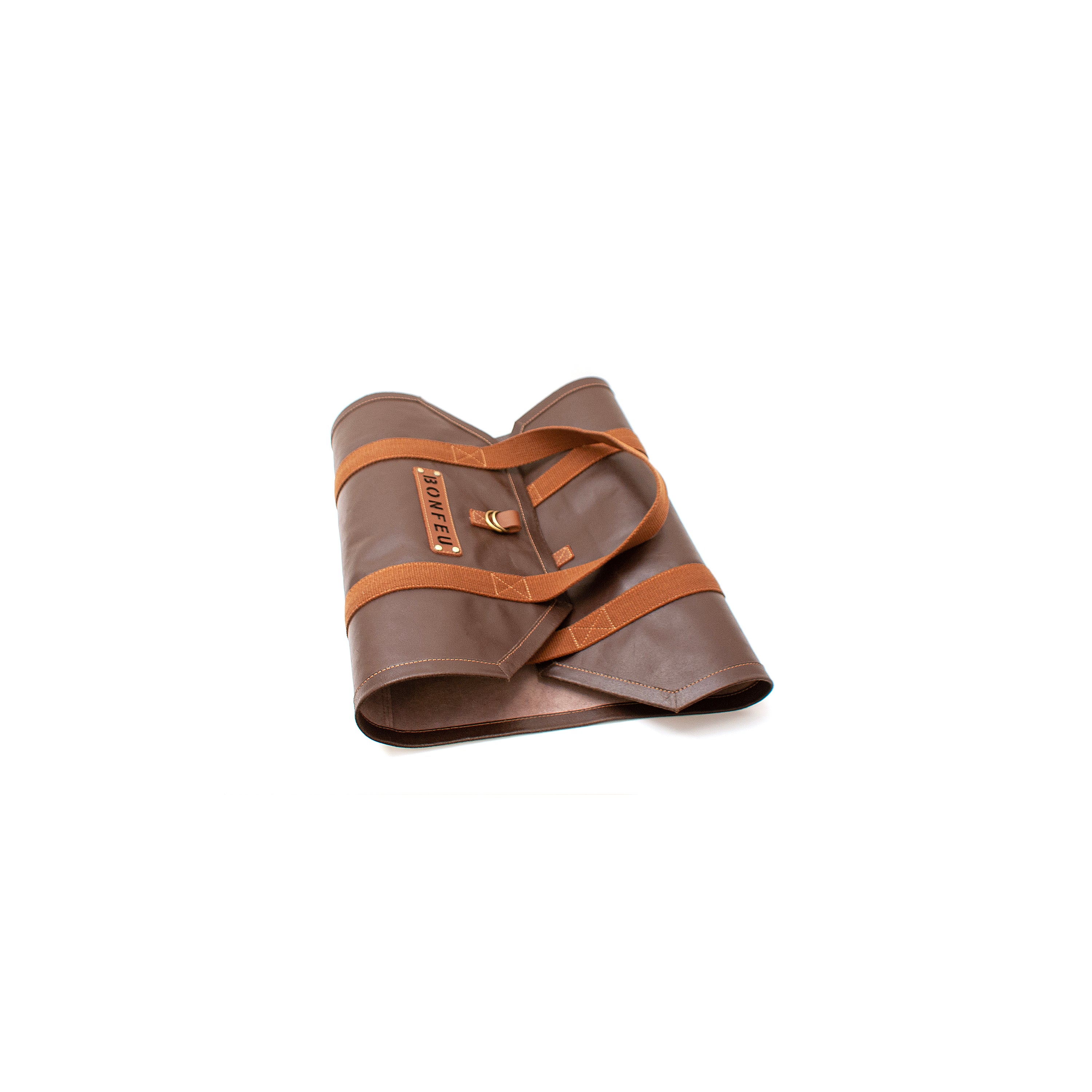 BonFeu Brown Leather Log Bag