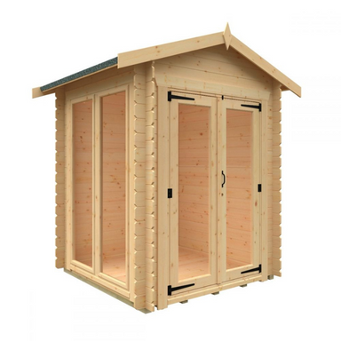 Woodlands Beaumont Apex Modular Log Cabin - 6ft x 6ft (19mm) Woodlands