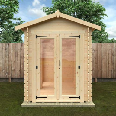 Woodlands Beaumont Apex Modular Log Cabin - 18ft x 6ft (19mm) Woodlands