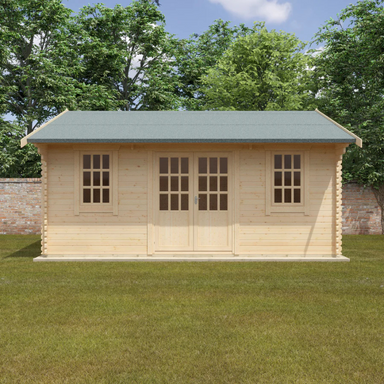 Woodlands The Dalton Apex Log Cabin - 20ft x 18ft (44mm) Woodlands