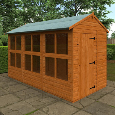 Woodlands Flex Apex Sun Room - 12ft x 6ft Woodlands