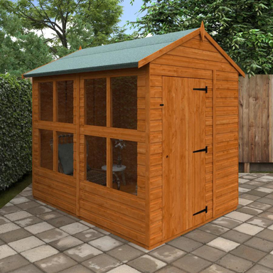 Woodlands Flex Apex Sun Room - 8ft x 6ft Woodlands