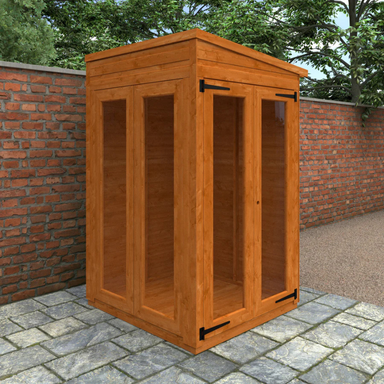 Woodlands Flex Pent Full Pane Summerhouse - 4ft x 4ft Woodlands