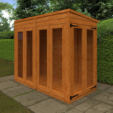 Woodlands Flex Pent Full Pane Summerhouse - 8ft x 4ft Woodlands