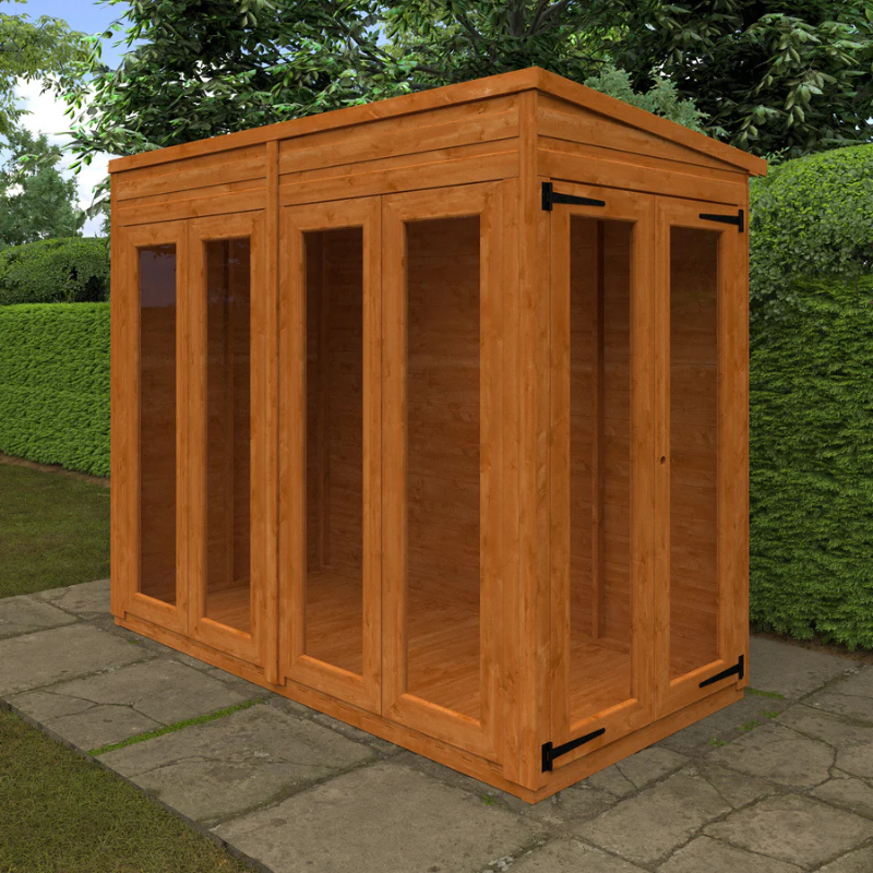 Woodlands Flex Pent Full Pane Summerhouse - 8ft x 4ft Woodlands