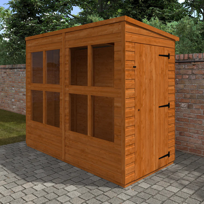 Woodlands Flex Pent Sun Room - 8ft x 4ft Woodlands