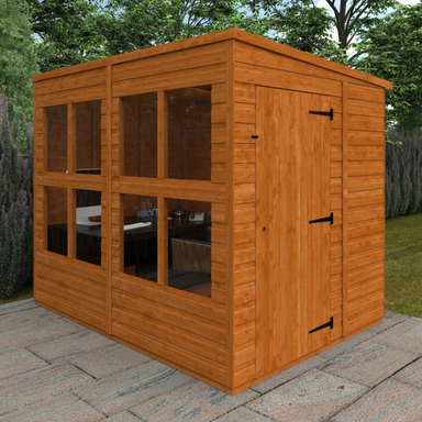 Woodlands Flex Pent Sun Room - 8ft x 6ft Woodlands