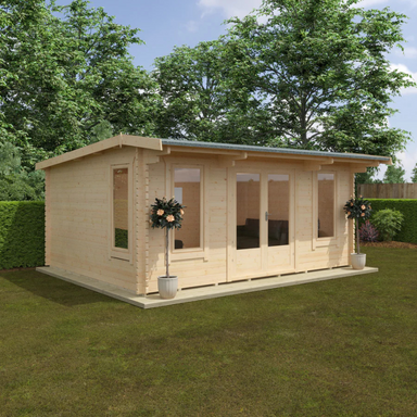 Woodlands The Jacob HiPex Log Cabin - 20ft x 14ft (44mm) Woodlands