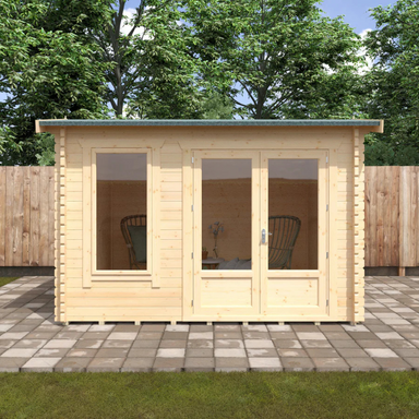 Woodlands The Longleat Log Cabin - 14ft x 12ft (28/44mm) Woodlands