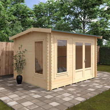 Woodlands The Longleat Log Cabin - 14ft x 12ft (28/44mm) Woodlands