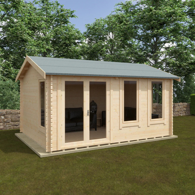 Woodlands The Sherborne Apex Log Cabin - 20ft x 16ft (44mm) Woodlands