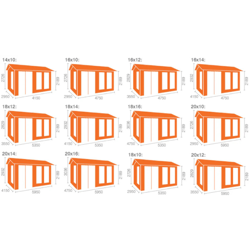 Woodlands The Sherborne Apex Log Cabin - 20ft x 16ft (44mm) Woodlands