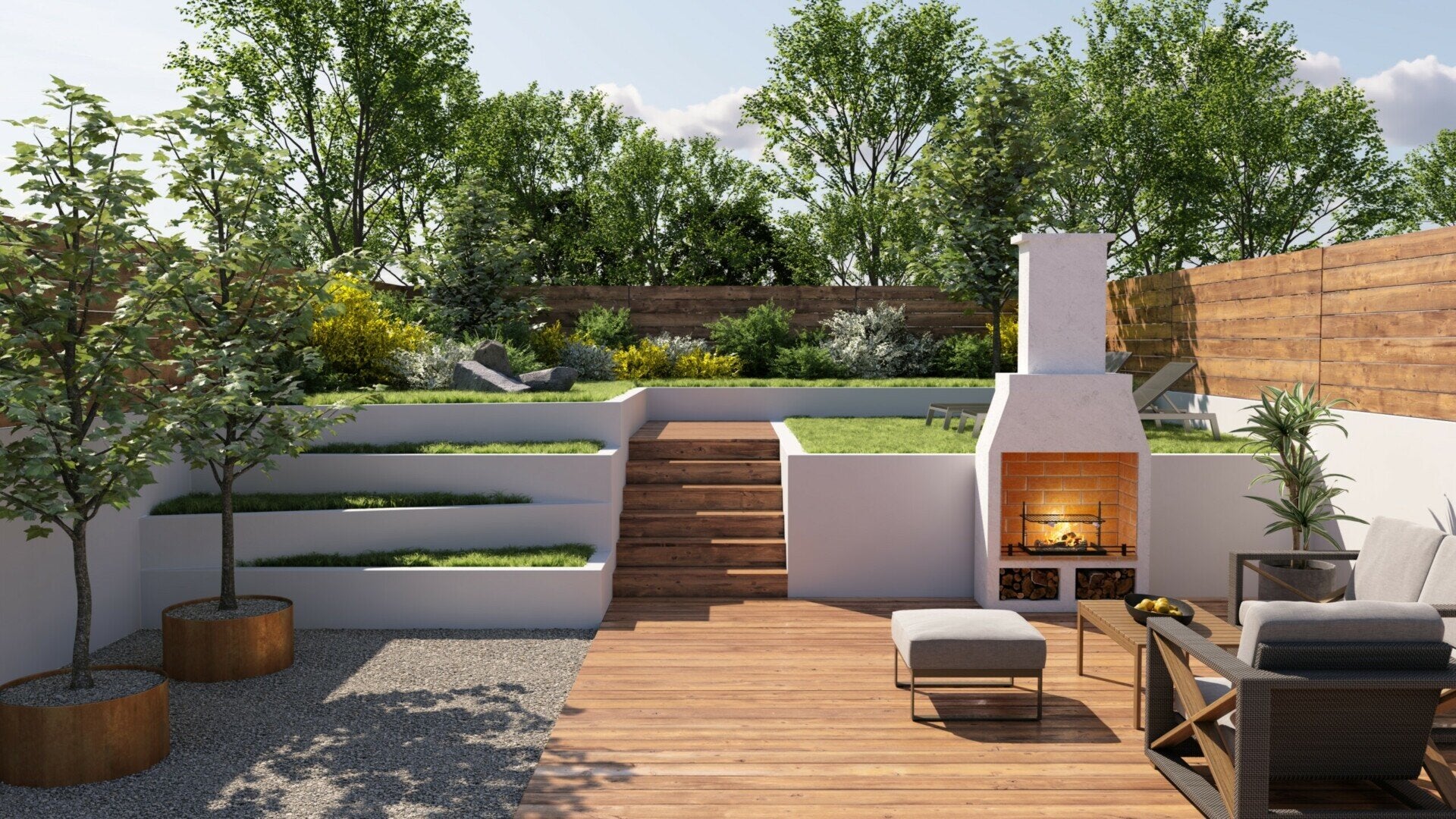 Schiedel Isokern 950 Outdoor Fireplace