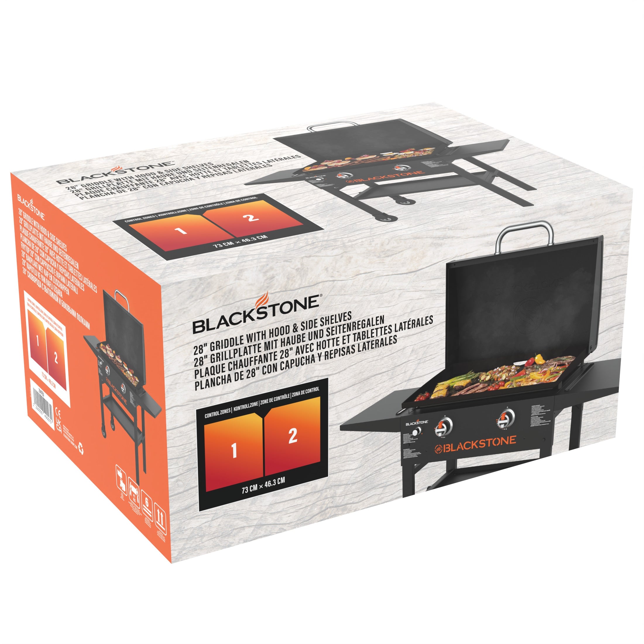 Blackstone Griddle With Side Shelf & Cooking Hood - 28" (257-2147EU)