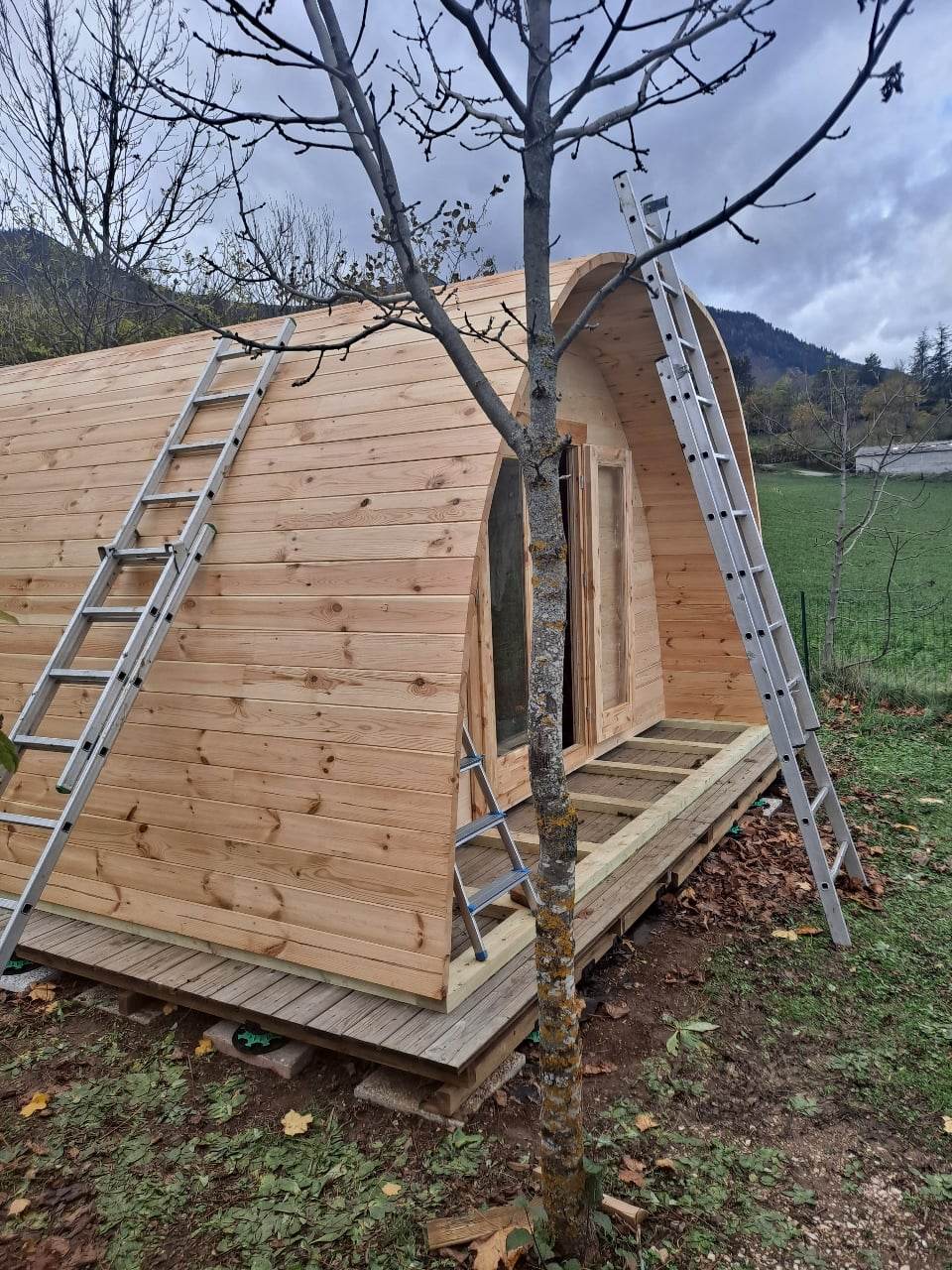 Eurovudas Pod With Bedroom Log Cabin - 4m x 7m