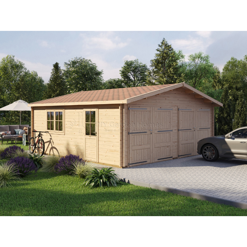 The Eurovudas wooden double garage