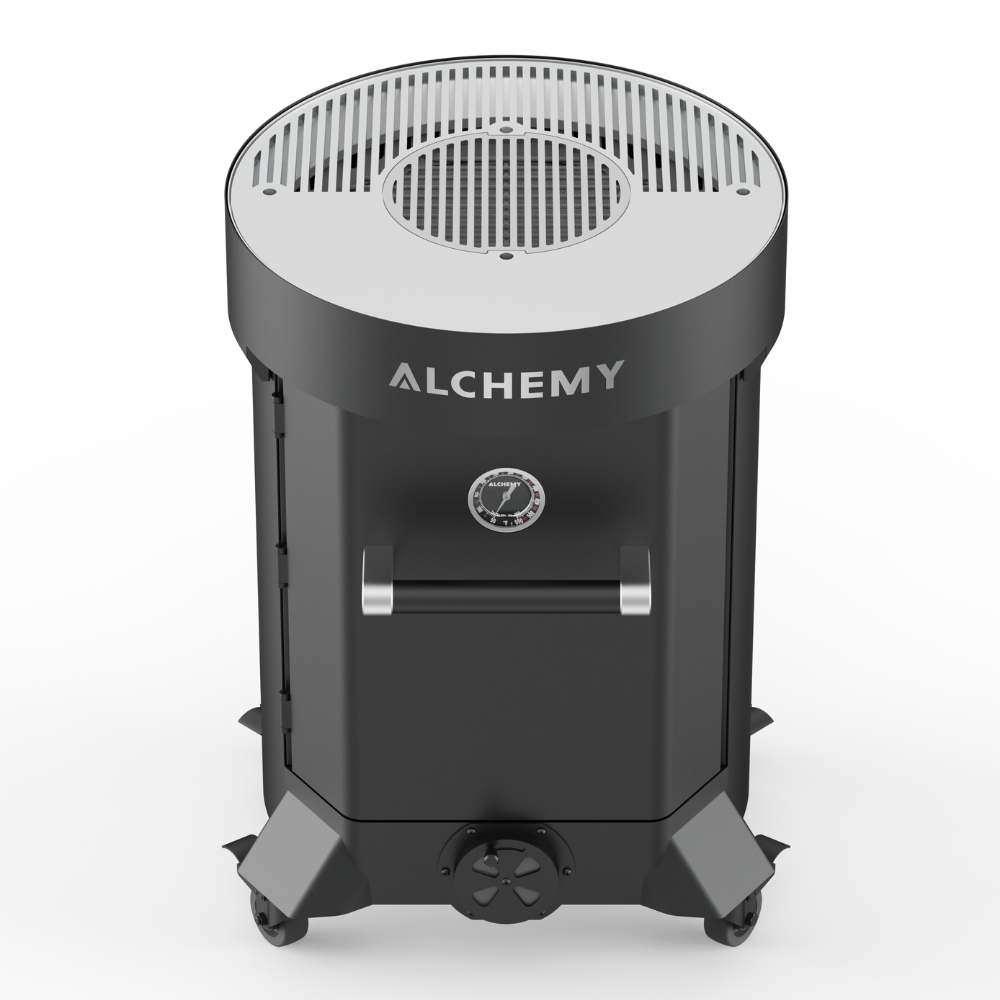 Alchemy 24" Smoker, Grill, & Plancha 3-in-1 - Black