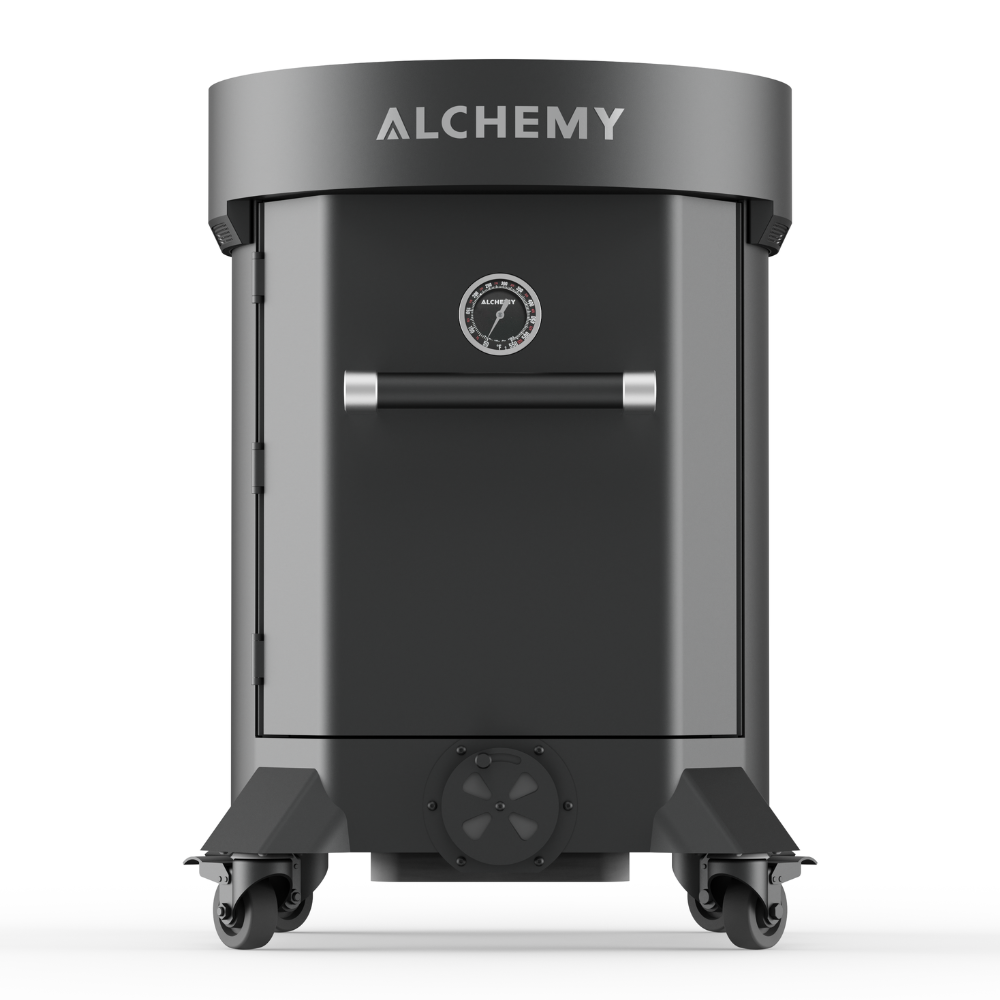 Alchemy 24" Smoker, Grill, & Plancha 3-in-1 - Black
