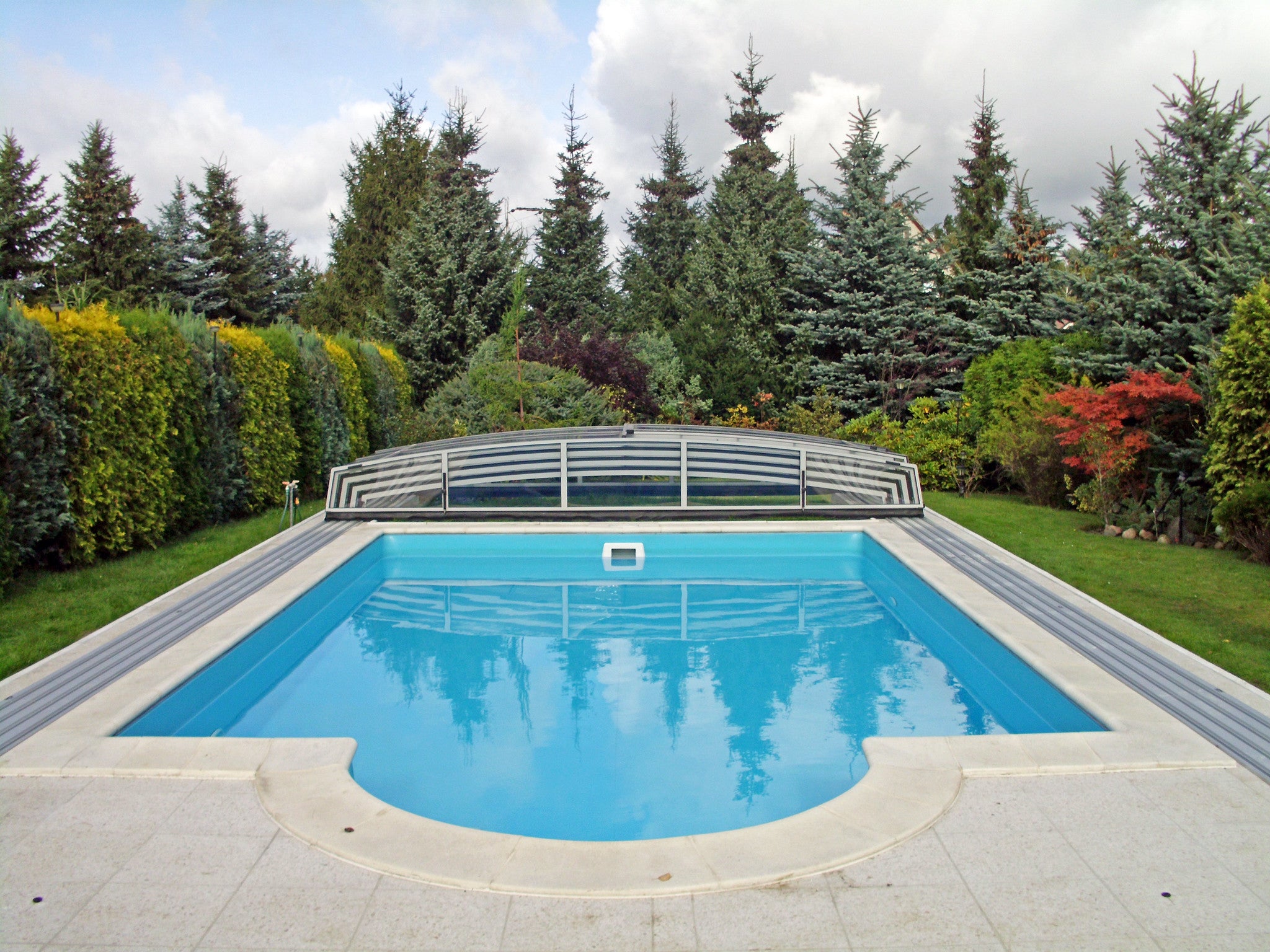 Corona Low Telescopic Swimming Pool Enclosure DIY Garden Homes