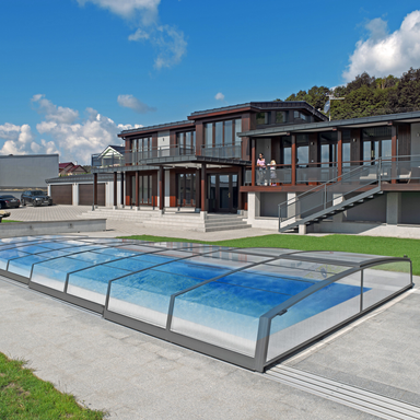Corona Low Telescopic Swimming Pool Enclosure DIY Garden Homes