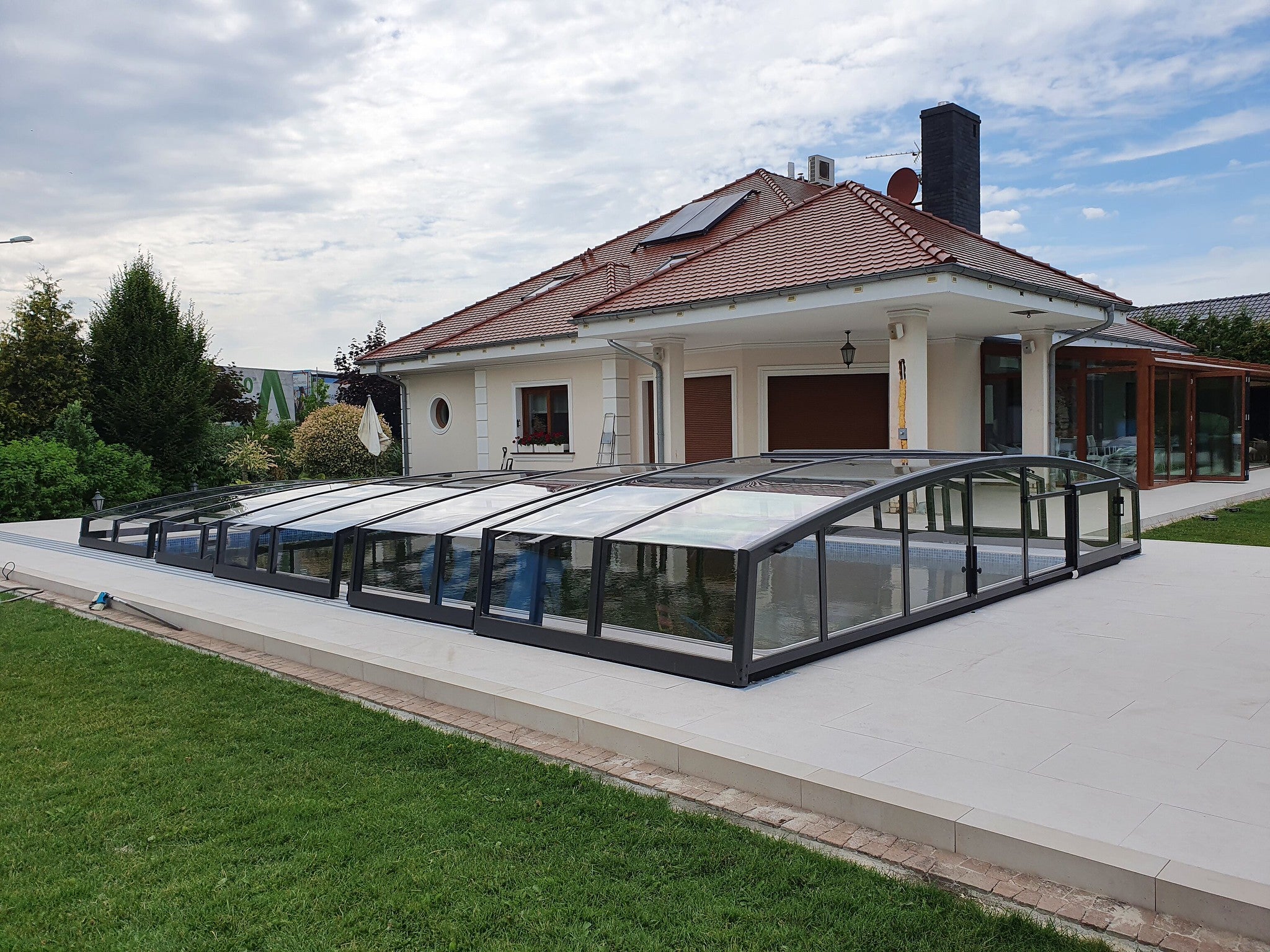 Corona Low Telescopic Swimming Pool Enclosure DIY Garden Homes