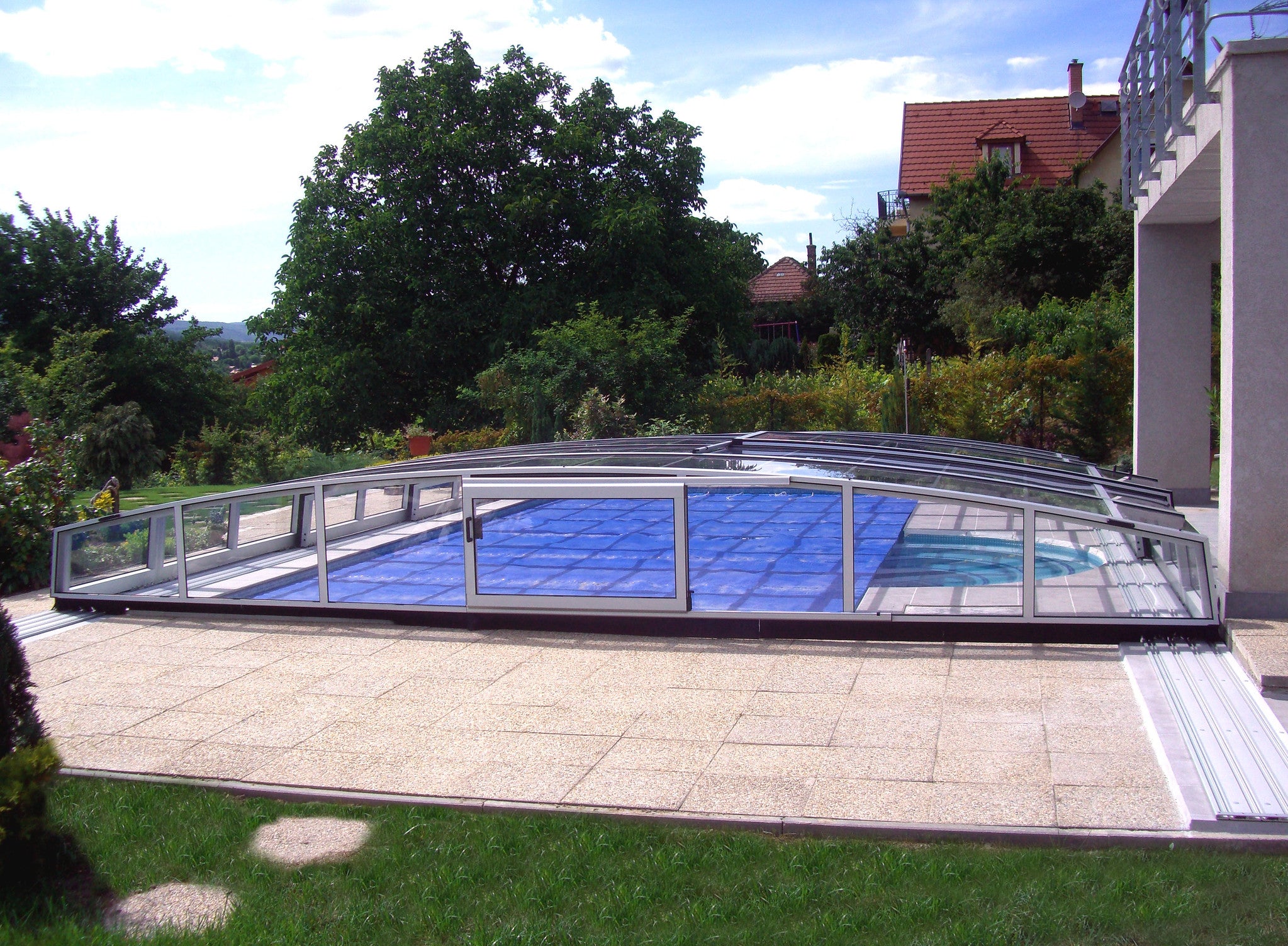 Corona Low Telescopic Swimming Pool Enclosure DIY Garden Homes