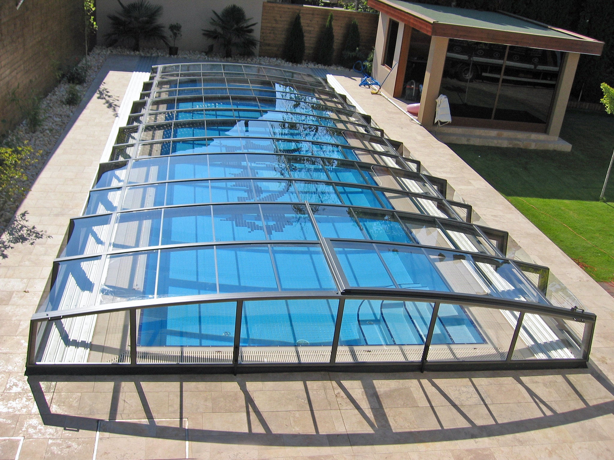 Corona Low Telescopic Swimming Pool Enclosure DIY Garden Homes