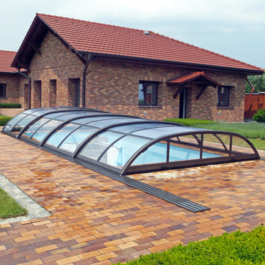 Elegant Neo Low Retractable Swimming Pool Enclosure Alukov