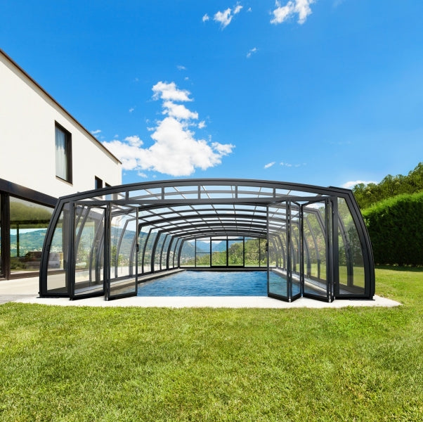 Omega High Retractable Swimming Pool Enclosure Alukov