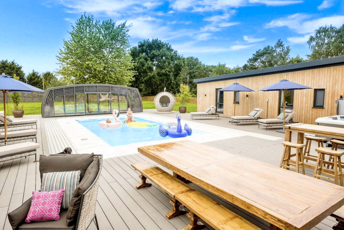 Omega High Retractable Swimming Pool Enclosure Alukov