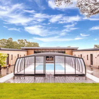 Omega High Retractable Swimming Pool Enclosure Alukov