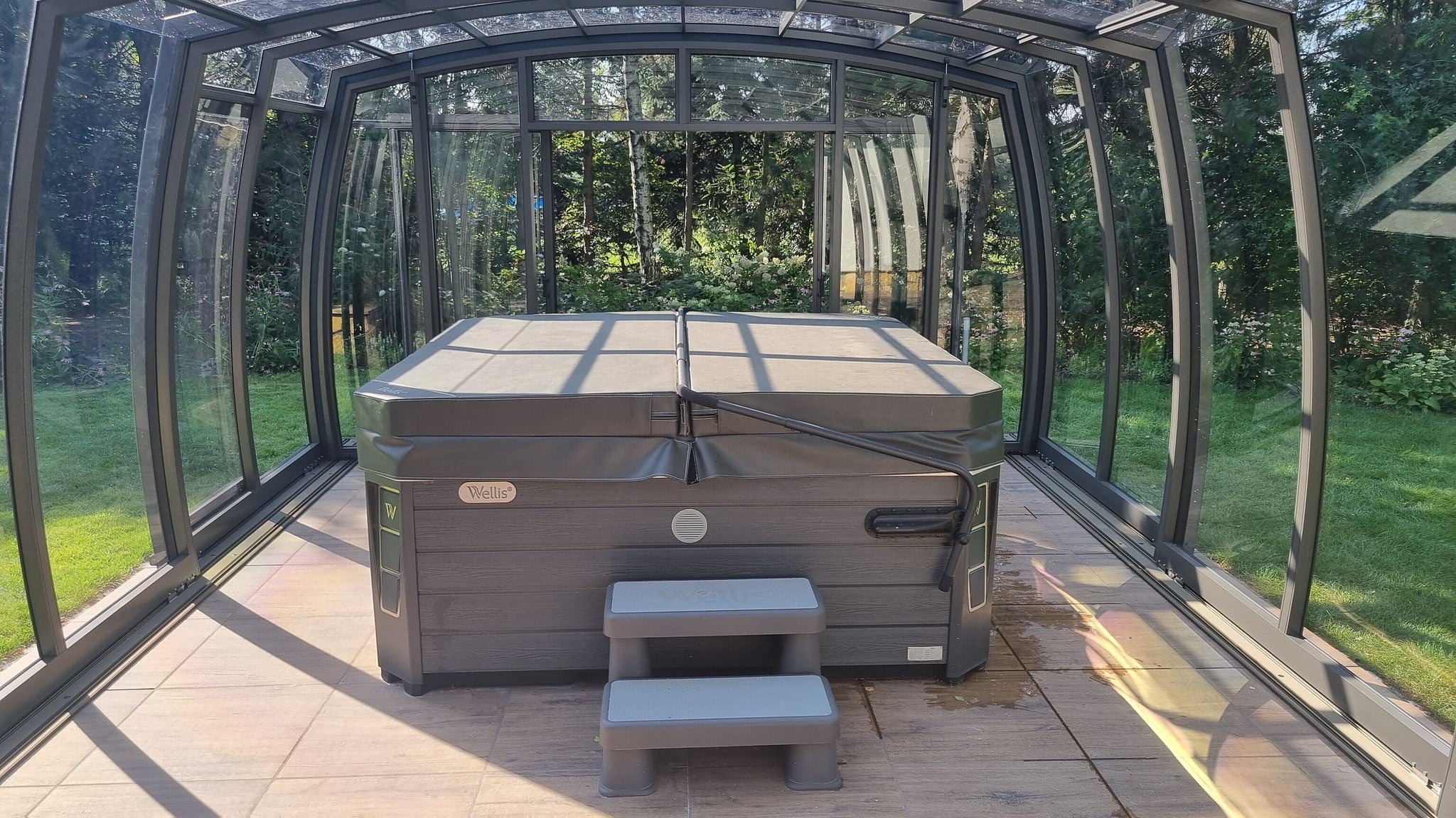 Omega High Retractable Swimming Pool Enclosure Alukov