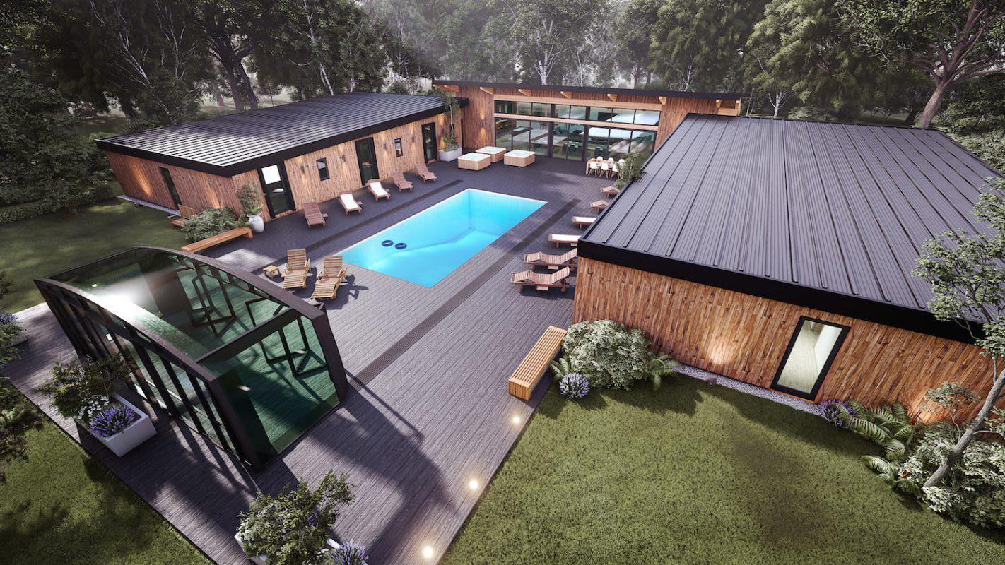 Omega High Retractable Swimming Pool Enclosure Alukov