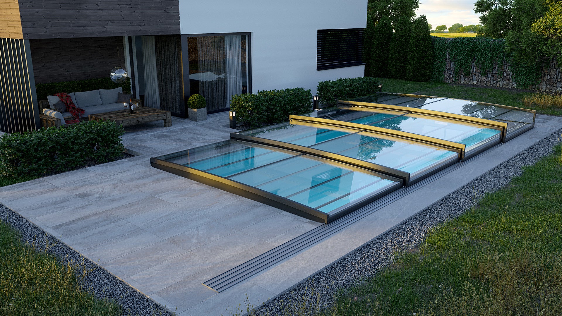 Parade Low Ultra Low Telescopic Swimming Pool Enclosure Alukov