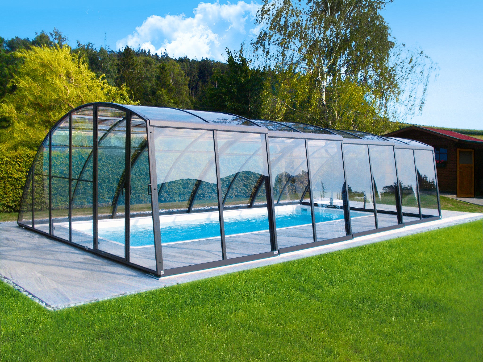 Ravena High Retractable Pool Enclosure Alukov