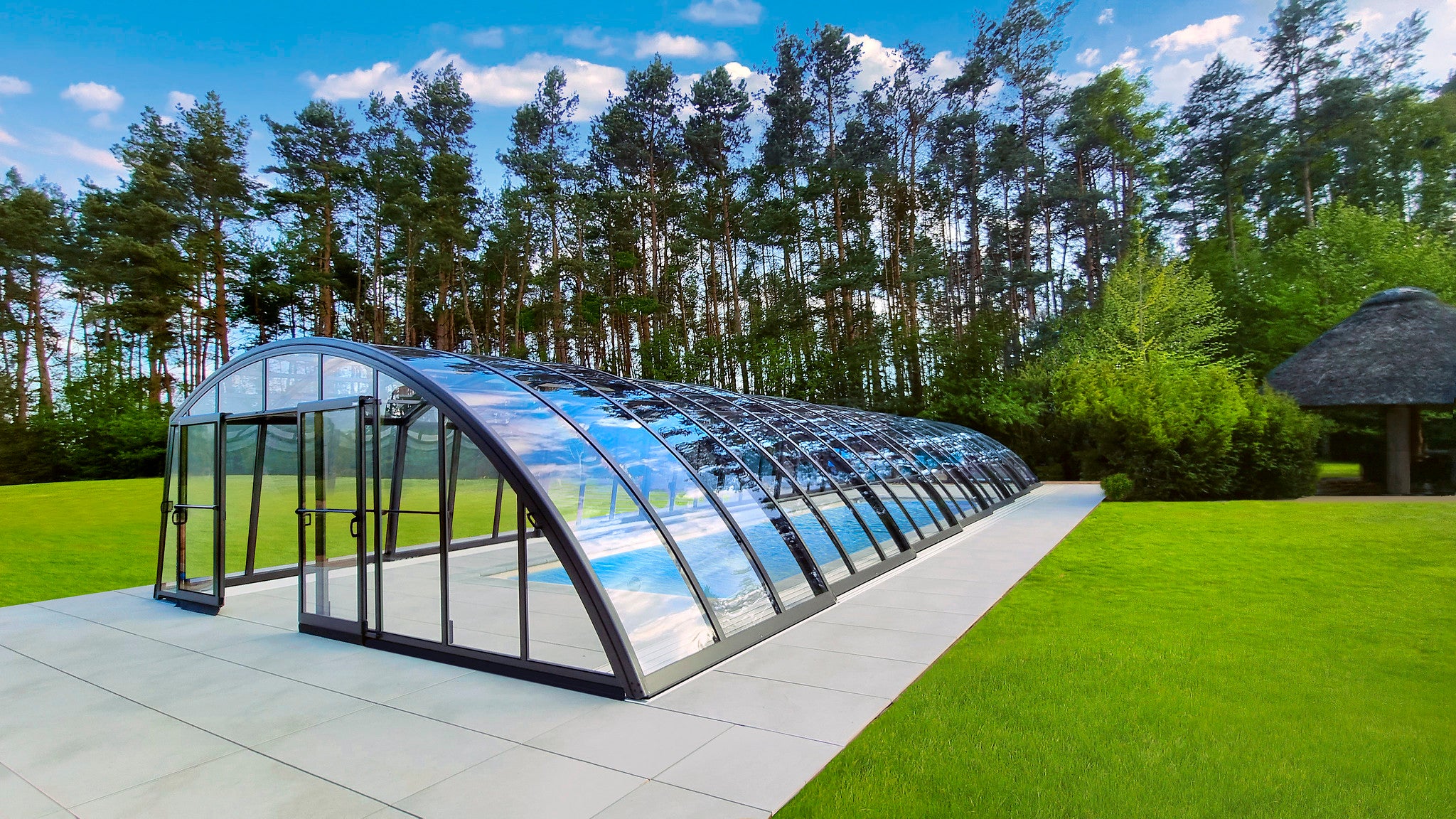 Ravena High Retractable Pool Enclosure Alukov