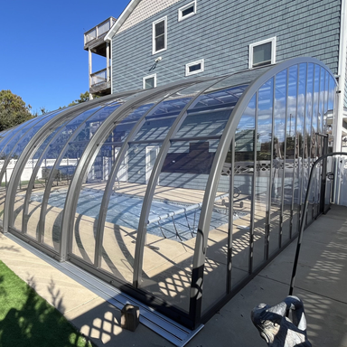 Style Wall Mounted Telescopic Pool Enclosure Alukov