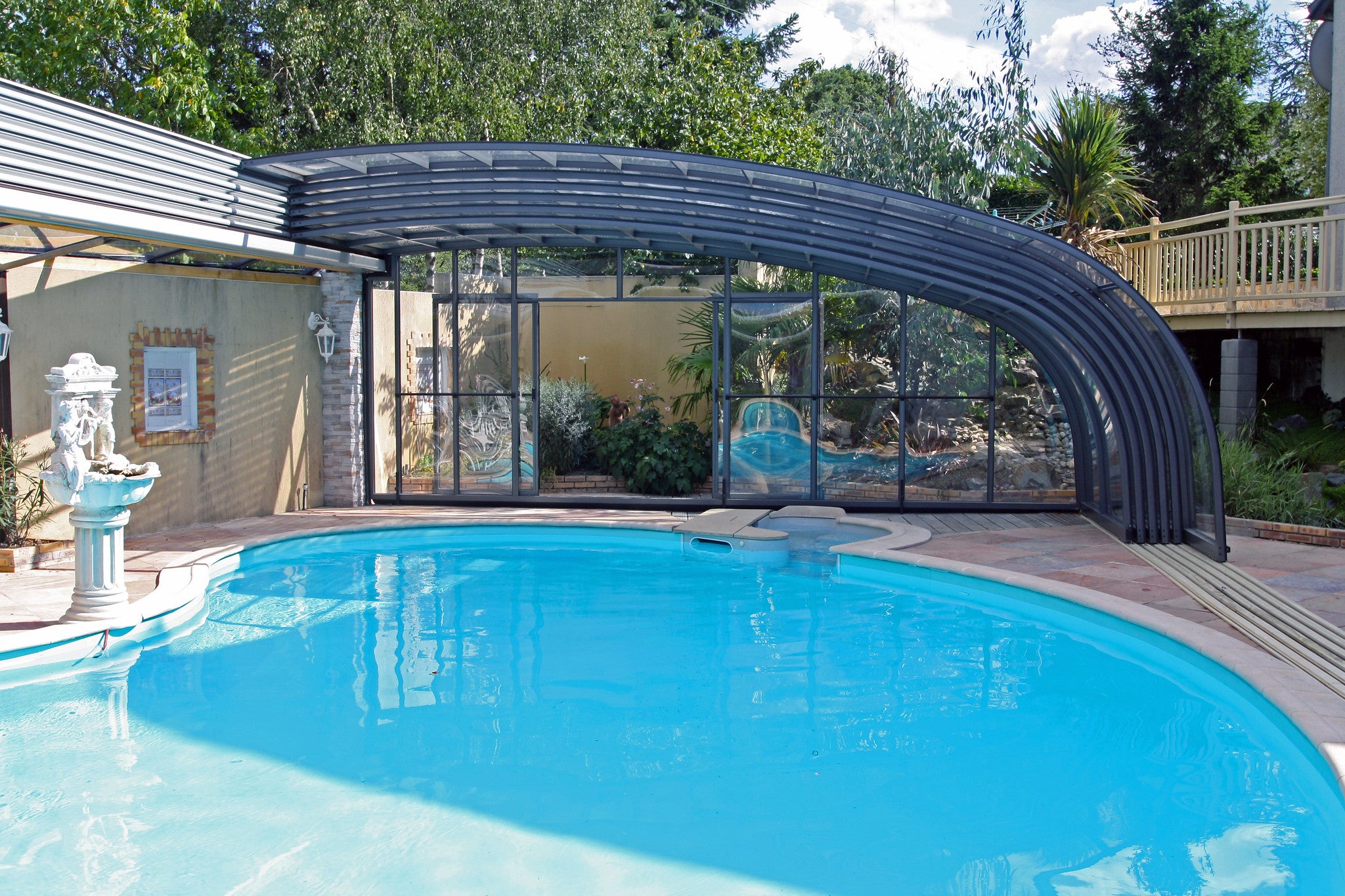 Style Wall Mounted Telescopic Pool Enclosure Alukov