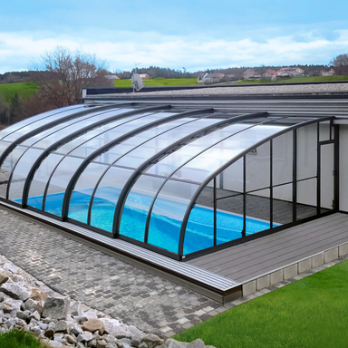 Style Wall Mounted Telescopic Pool Enclosure Alukov