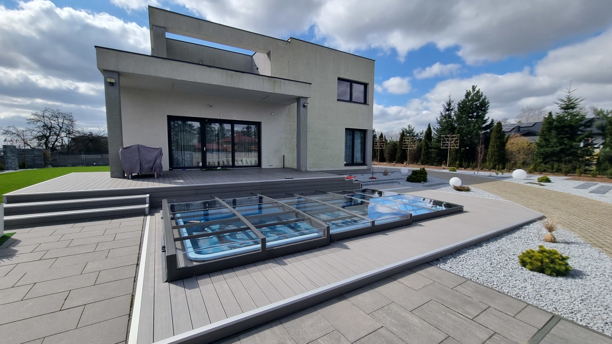 Terra Ultra Low Retractable Pool Enclosure Alukov